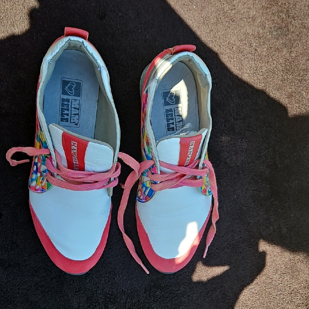 Mam Zelle Colorful Women's Sneakers with Red‎ and White Accents
